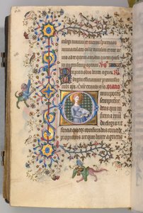 Charles the Noble, Navarre Kralı 1361-1425, fol. 299v, Aziz Agnes, c. 1405. by Master of the Brussels Initials and Associates