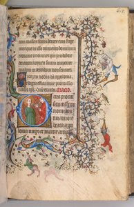Charles the Noble, Navarre Kralı 1361-1425, fol. 303r, Aziz Apollonia, c. 1405. by Master of the Brussels Initials and Associates