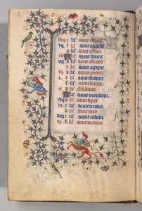 Charles the Noble, Navarre Kralı 1361-1425 saatleri: fol. 3v, Mart, c. 1405.