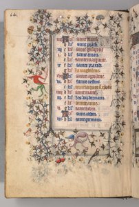Charles the Noble, Navarre Kralı 1361-1425 saatleri: fol. 7v, Temmuz, c. 1405. by Master of the Brussels Initials and Associates