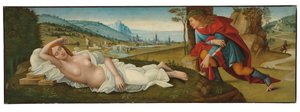 Cymon ve Iphigenia (panelde tempera) by Master of the Campana Cassoni
