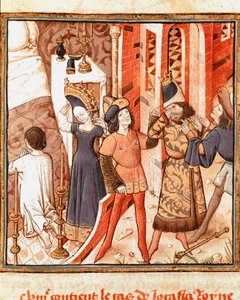 Jocaste Efsanesi, Thebes Kraliçesi. Oidipus, kör, Giovanni Boccaccio