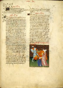 Harley 4431, f.135, Hector ve Andromache, Christine de Pizan