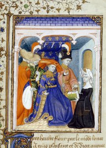 Harley 4431 f.95 Christine de Pisan, kitabını Orleans