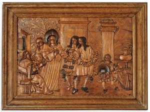 Eger kakma paneli, 17. yüzyıl ortası by Master of the Decorated Background
