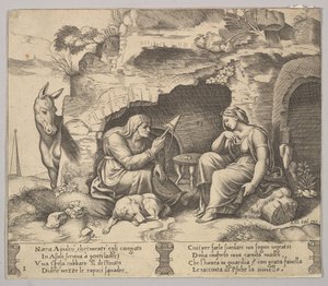 Plaka 1: Apuleius, yaşlı kadın sp..., 1520-70