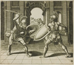 İki Gladyatör by Master of the Die