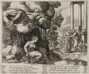 Zephyr Psyche'yi Büyülü Bir Saraya Taşırken by Master of the Die