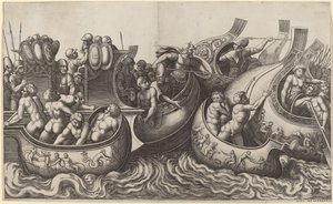 Deniz savaşı by Master of the Die after Giulio Romano