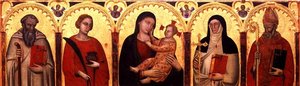 Azizler ile Madonna ve Çocuk (panelde öfke)