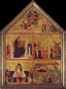 Son Yargı, Bir Piskopos-Aziz ve Aziz Petrus Şehitiyle Bakire ve Çocuk..., ca. 1325.