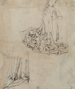 Dua Eden Kadın Figürü [verso] by Master of the Drapery Studies