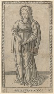 Aritmetricha (Aritmetik) by Master of the E Series Tarocchi