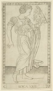 Mantık, Sanat ve Bilimlerden 22 numaralı levha by Master of the E Series Tarocchi