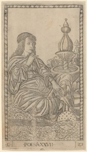 Poesia (Şiir) by Master of the E Series Tarocchi