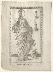 Prudence from the Tarocchi, B serisi: Kozmik İlkeler ve Erdemler, #35, 1467
