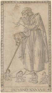 Satürn (Satürn) by Master of the E Series Tarocchi