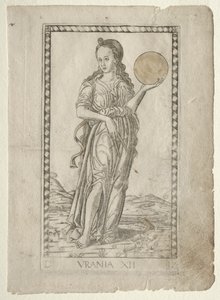 Tarocchi D serisinden Urania astronomisi: Apollo ve İlham Perileri, #12, 1467