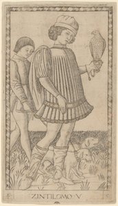 Zintilomo (Beyefendi) by Master of the E Series Tarocchi