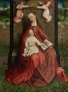 Melekler Tarafından Taçlandırılan Madonna (panel üzerine yağlıboya)