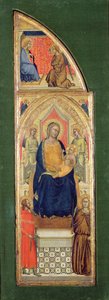 Tahta Çıkmış Bakire ve Çocuk (panel üzerine yağlıboya) by Master of the Fabriano Altarpiece (attr. to)