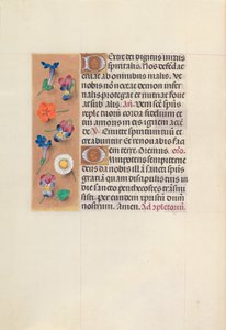 İspanya Kraliçesi Katolik Kraliçe Isabella'nın Saatleri: Fol. 35v, c. 1500. by Master of the First Prayerbook of Maximillian