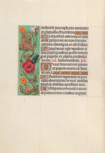 İspanya Kraliçesi Katolik Kraliçe Isabella'nın Saatleri: Fol. 52v, c. 1500. by Master of the First Prayerbook of Maximillian