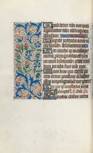 Rouen Kullanım Saatleri Kitabı: fol. 104v, c. 1470. by Master of the Geneva Latini