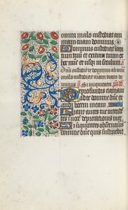 Rouen Kullanım Saatleri Kitabı: fol. 105v, c. 1470. by Master of the Geneva Latini