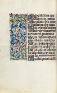 Rouen Kullanım Saatleri Kitabı: fol. 107v, c. 1470. by Master of the Geneva Latini