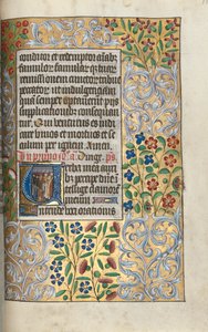 Rouen Kullanım Saatleri Kitabı: fol. 110r, Başlangıçta Ölüler İçin Ayin, c. 1470. by Master of the Geneva Latini