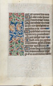 Rouen Kullanım Saatleri Kitabı: fol. 110v, c. 1470. by Master of the Geneva Latini
