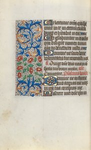 Rouen Kullanım Saatleri Kitabı: fol. 111v, c. 1470. by Master of the Geneva Latini