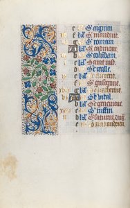 Rouen Kullanım Saatleri Kitabı: fol. 11v, c. 1470. by Master of the Geneva Latini