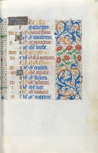 Rouen Kullanım Saatleri Kitabı: fol. 12r, c. 1470. by Master of the Geneva Latini