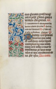 Rouen Kullanım Saatleri Kitabı: fol. 14v, c. 1470. by Master of the Geneva Latini