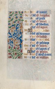 Rouen Kullanım Saatleri Kitabı: fol. 1v, c. 1470.