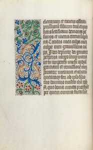 Rouen Kullanım Saatleri Kitabı: fol. 25v, c. 1470. by Master of the Geneva Latini