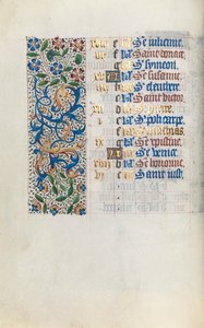 Rouen Kullanım Saatleri Kitabı: fol. 2v, c. 1470. by Master of the Geneva Latini
