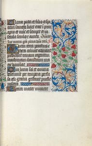 Rouen Kullanım Saatleri Kitabı: fol. 30r, c. 1470. by Master of the Geneva Latini