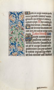 Rouen Kullanım Saatleri Kitabı: fol. 35v, c. 1470. by Master of the Geneva Latini