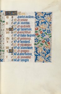 Rouen Kullanım Saatleri Kitabı: fol. 3r, c. 1470. by Master of the Geneva Latini