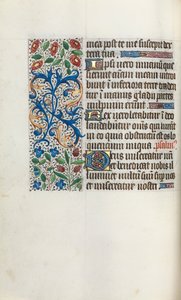 Rouen Kullanım Saatleri Kitabı: fol. 40v, c. 1470. by Master of the Geneva Latini
