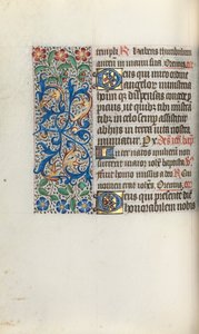 Rouen Kullanım Saatleri Kitabı: fol. 50v, c. 1470. by Master of the Geneva Latini