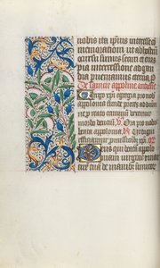 Rouen Kullanım Saatleri Kitabı: fol. 54v, c. 1470. by Master of the Geneva Latini