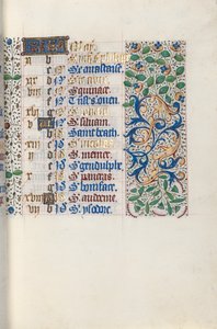 Rouen Kullanım Saatleri Kitabı: fol. 5r, c. 1470. by Master of the Geneva Latini