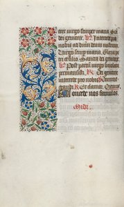 Rouen Kullanım Saatleri Kitabı: fol. 63v, c. 1470. by Master of the Geneva Latini