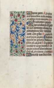 Rouen Kullanım Saatleri Kitabı: fol. 69v, c. 1470. by Master of the Geneva Latini