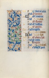 Rouen Kullanım Saatleri Kitabı: fol. 6v, c. 1470. by Master of the Geneva Latini