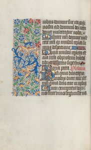 Rouen Kullanım Saatleri Kitabı: fol. 70v, c. 1470. by Master of the Geneva Latini